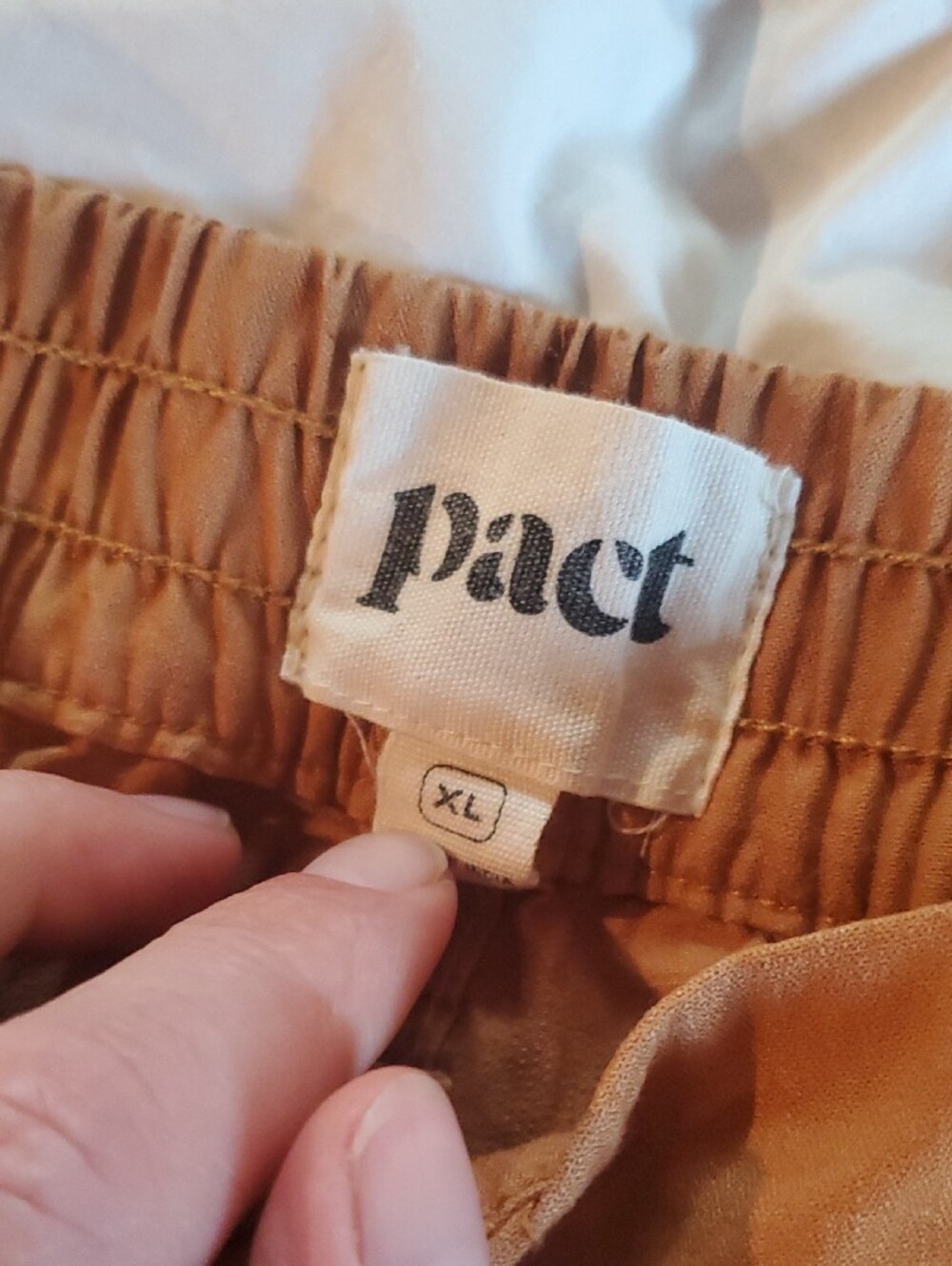 Pact Organic Cotton Camel Tan Jogger Pants with Ankle Zips Size XL - Picture 3 of 6